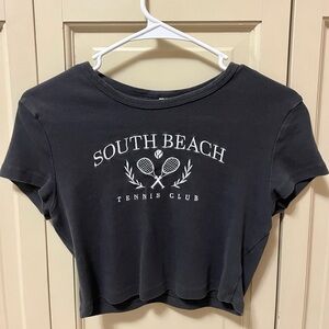south beach tennis club crop top